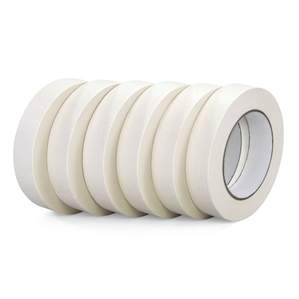 Idl Packaging Masking Tape GP, 1 in W x 60 yards L, 5.5 mil Thick, White, Natural Rubber Adhesive, 6 PK 6x-44574 - main